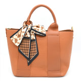 ANNA NOVA MESSENGER BAG WITH PRINT SCARF- BROWN