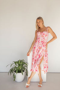 ALIYAH MIDI DRESS- PINK FLORAL