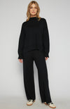 ABBY KNIT PANTS- BLACK