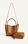 NAOMI HANDLE BAG- CARAMEL