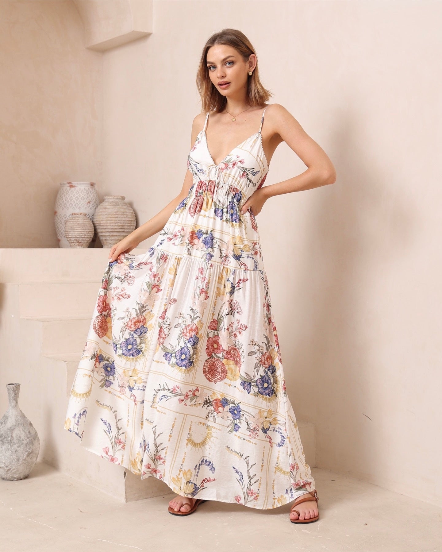 FELOMINA MAXI DRESS- MULTICOLOUR FLORAL