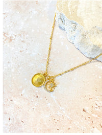 GALA 18K GOLD PLATED CHARM NECKLACE