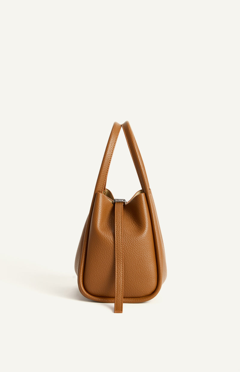 NAOMI HANDLE BAG- CARAMEL