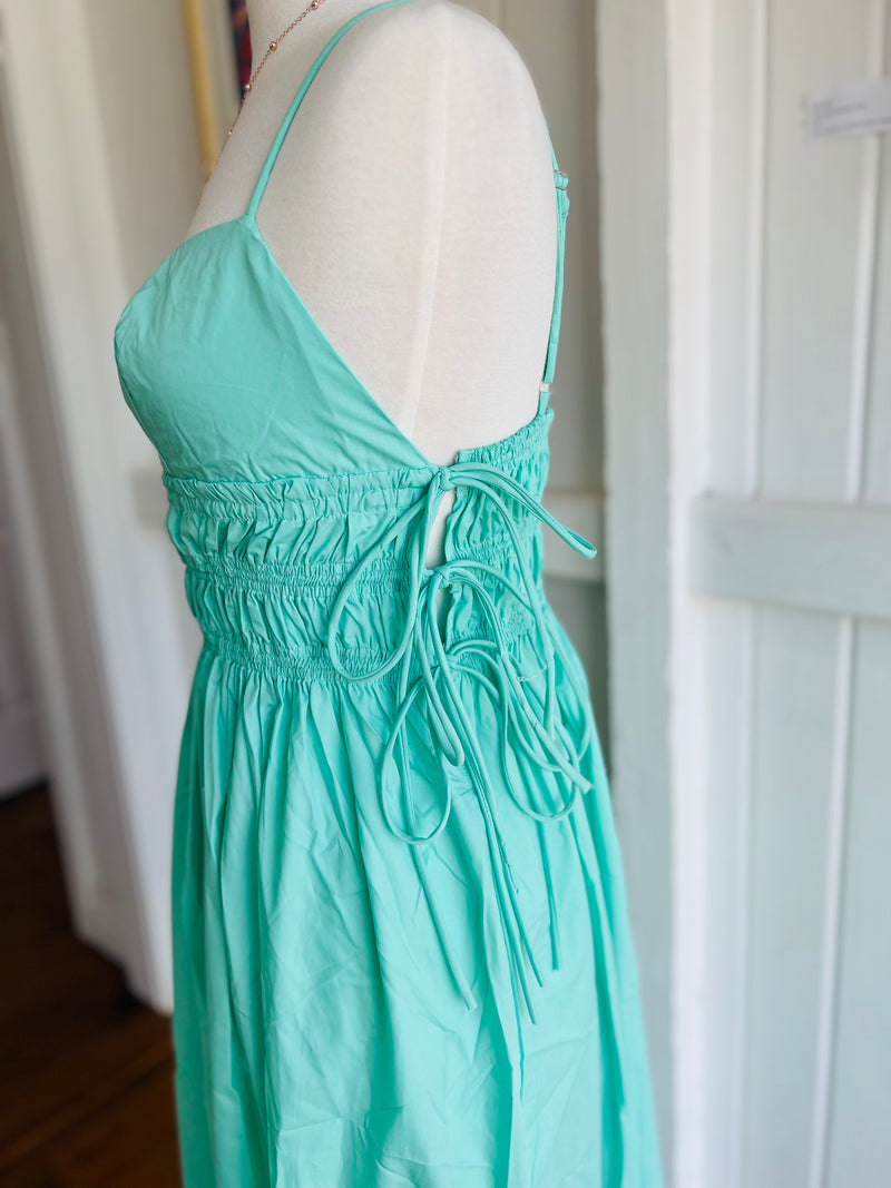 LILLY MAXI DRESS- AQUA BLUE