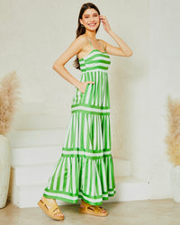 ARABELLA MIDI DRESS- GREEN