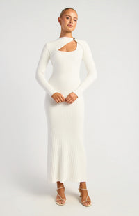 THE SERAPHINE GOLD RING CUT OUT DRESS