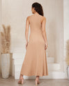 TILLY KNIT MAXI DRESS- BEIGE