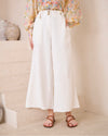 GEORGIE WIDE LEG PANTS- WHITE