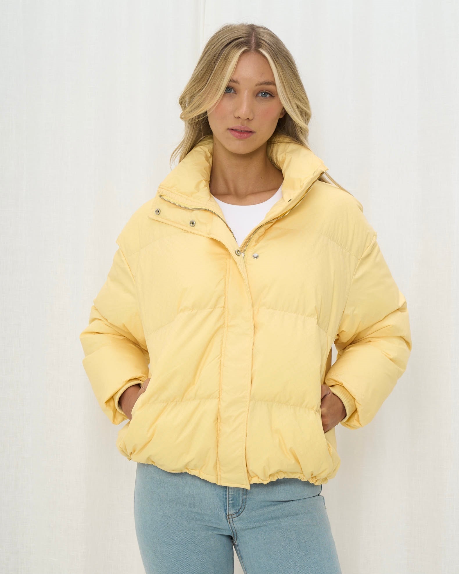 Puffer Jacket Pale Yellow Jacket Polar II Women's Reversible Down