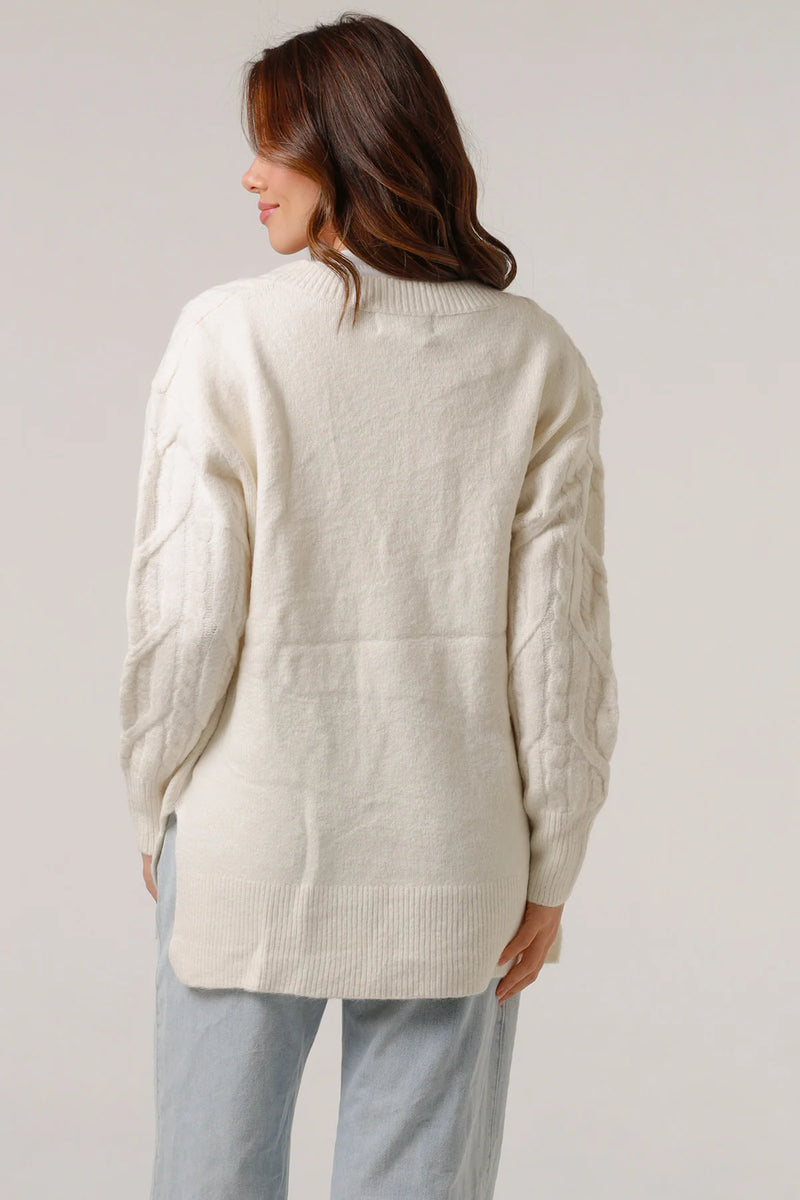 LOUISE KNIT TOP- WHITE