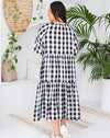 AMBER DRESS- BLACK GINGHAM