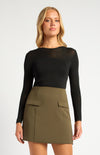 DANIELA SHEER KNIT TOP- BLACK