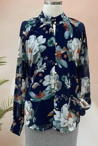 FIORA TOP- NAVY BLUE