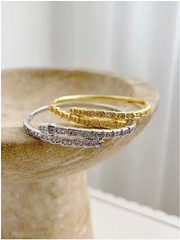 SEREN DIAMANTÉ 18K GOLD PLATED BANGLE