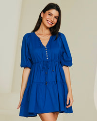 EMMA MINI DRESS- ROYAL BLUE