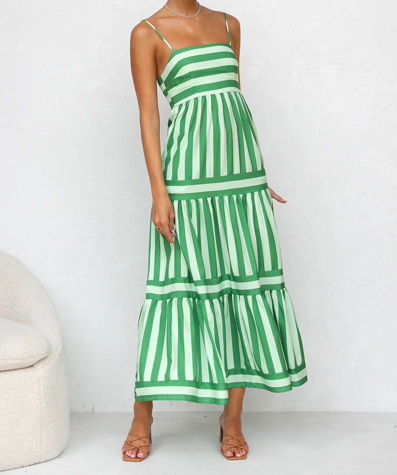 ARABELLA MIDI DRESS- GREEN