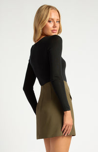 DANIELA SHEER KNIT TOP- BLACK