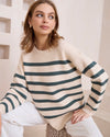 ELYSA KNIT SWEATER- GREEN