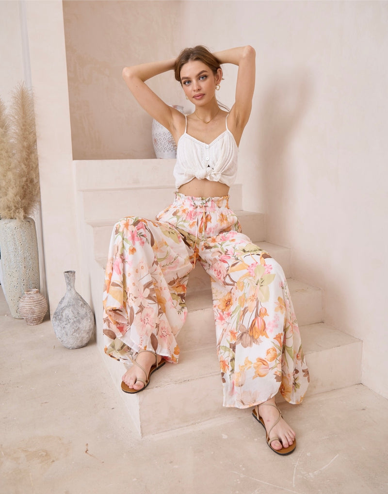 ALTHEA WIDE LEG FLORAL PANT