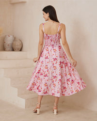 ALIYAH MIDI DRESS- PINK FLORAL