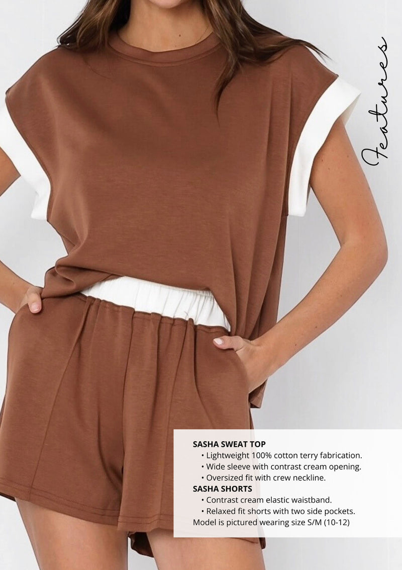 SASHA CONTRAST SET- UMBER/CREAM