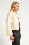 WILLOW FAUX FUR COAT- IVORY