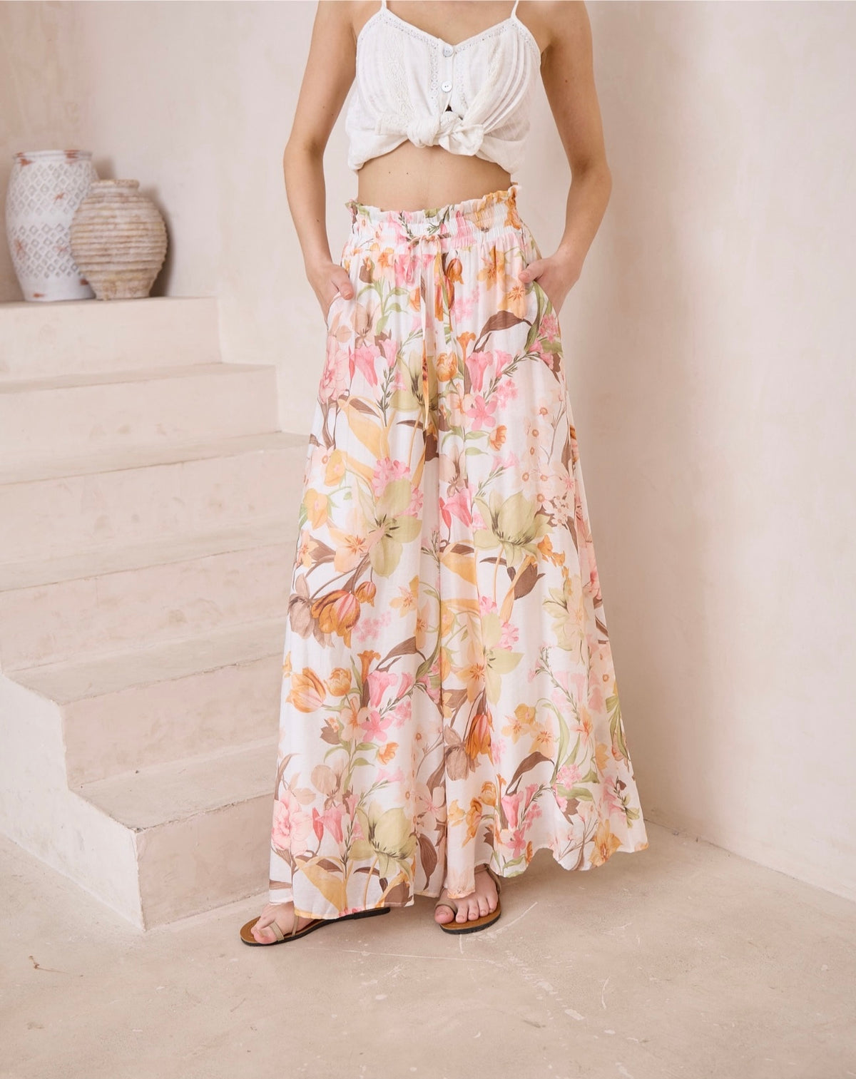 ALTHEA WIDE LEG FLORAL PANT