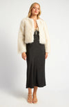 WILLOW FAUX FUR COAT- IVORY