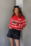 BERKLEY SWEATER- SCARLET RED