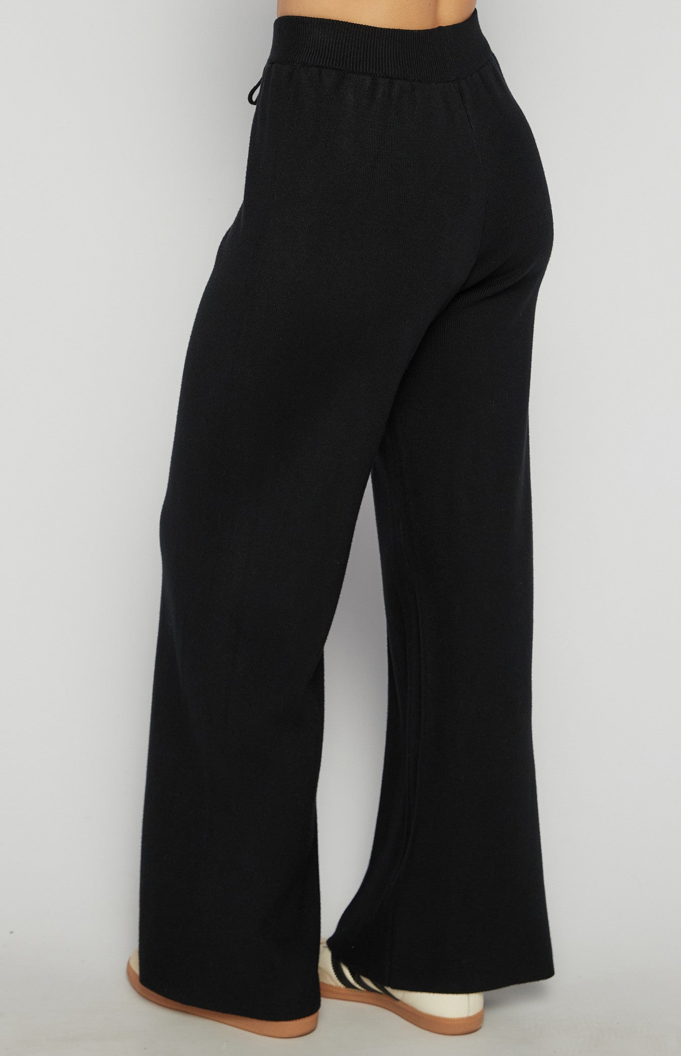 ABBY KNIT PANTS- BLACK