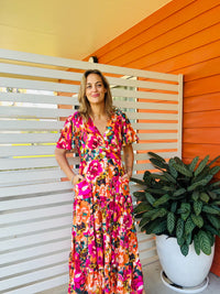 FLORA MAXI DRESS- MULTIPRINT