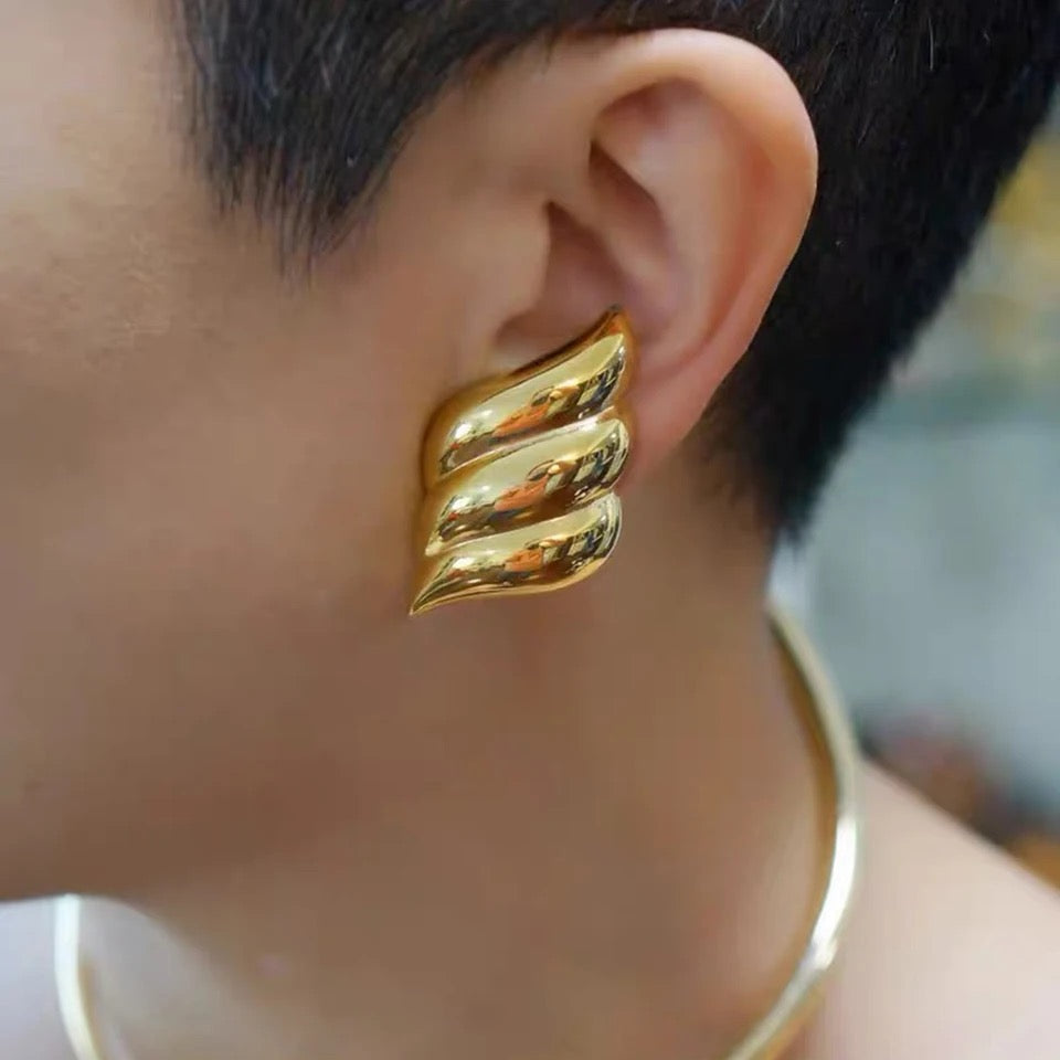 GEOMETRIC EARRING- GOLD