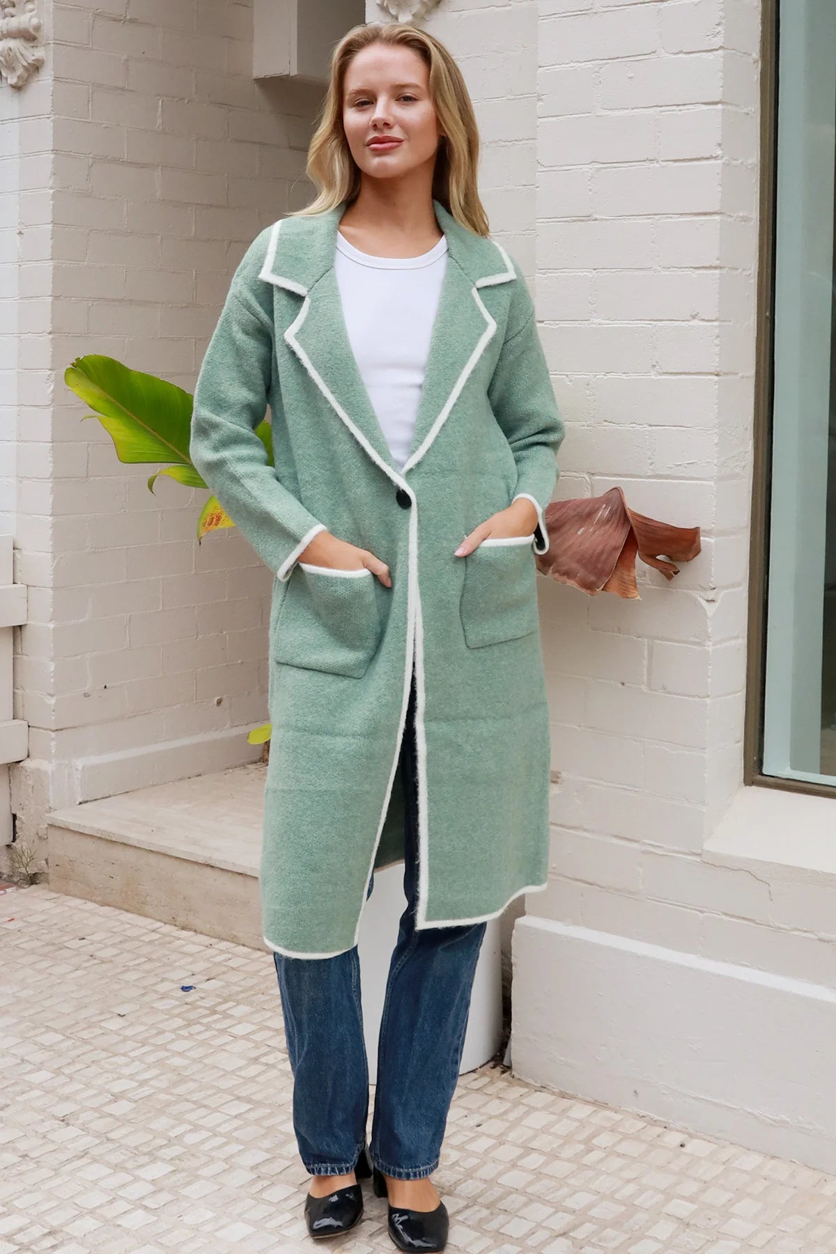 EVIE COATIGAN- SAGE