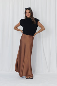 ELLE SKIRT- RUSSET