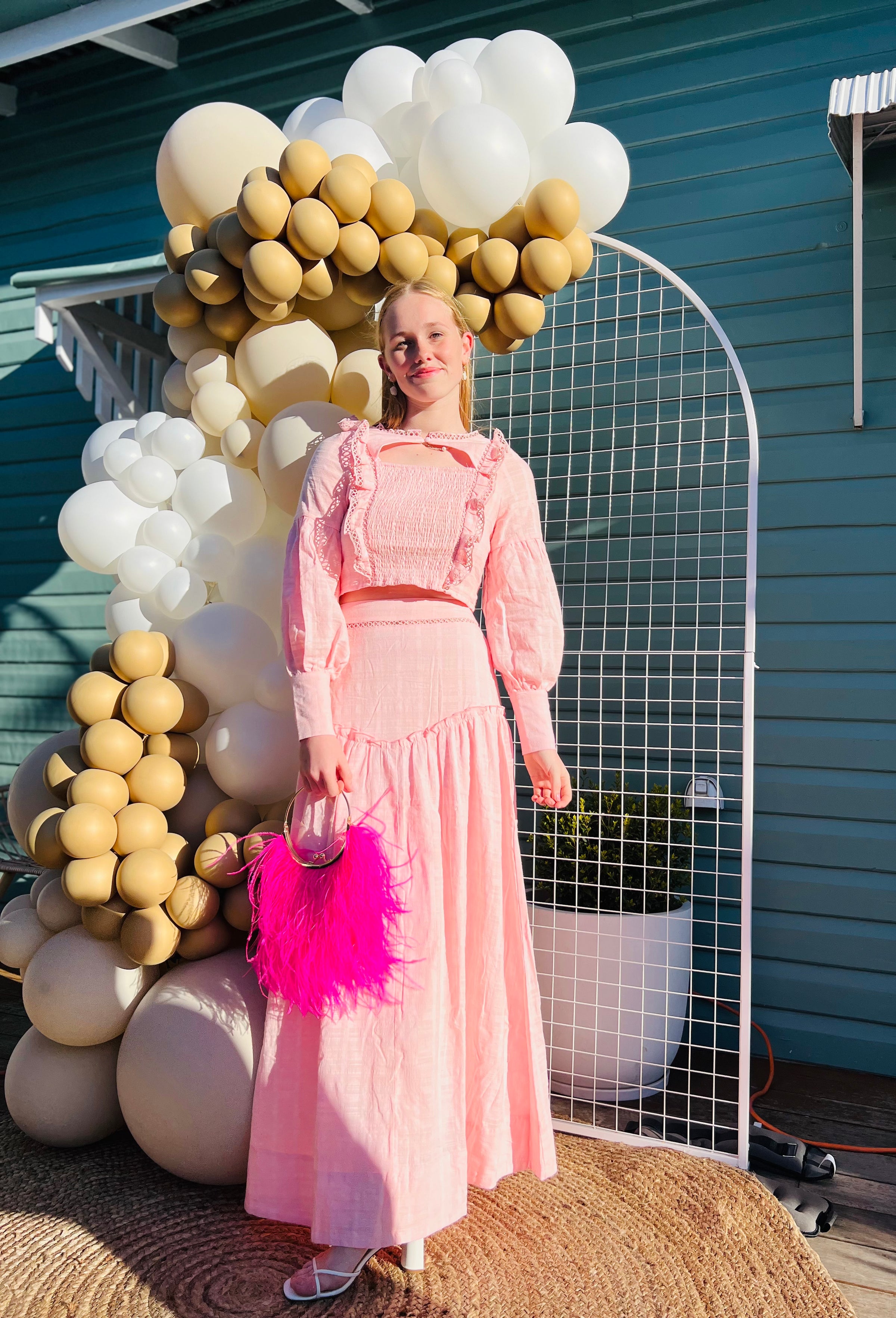 Nathalia Maxi Skirt// Baby Pink