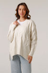 LOUISE KNIT TOP- WHITE