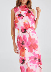 REECE MAXI DRESS- RASPBERRY FLORAL