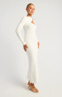 THE SERAPHINE GOLD RING CUT OUT DRESS