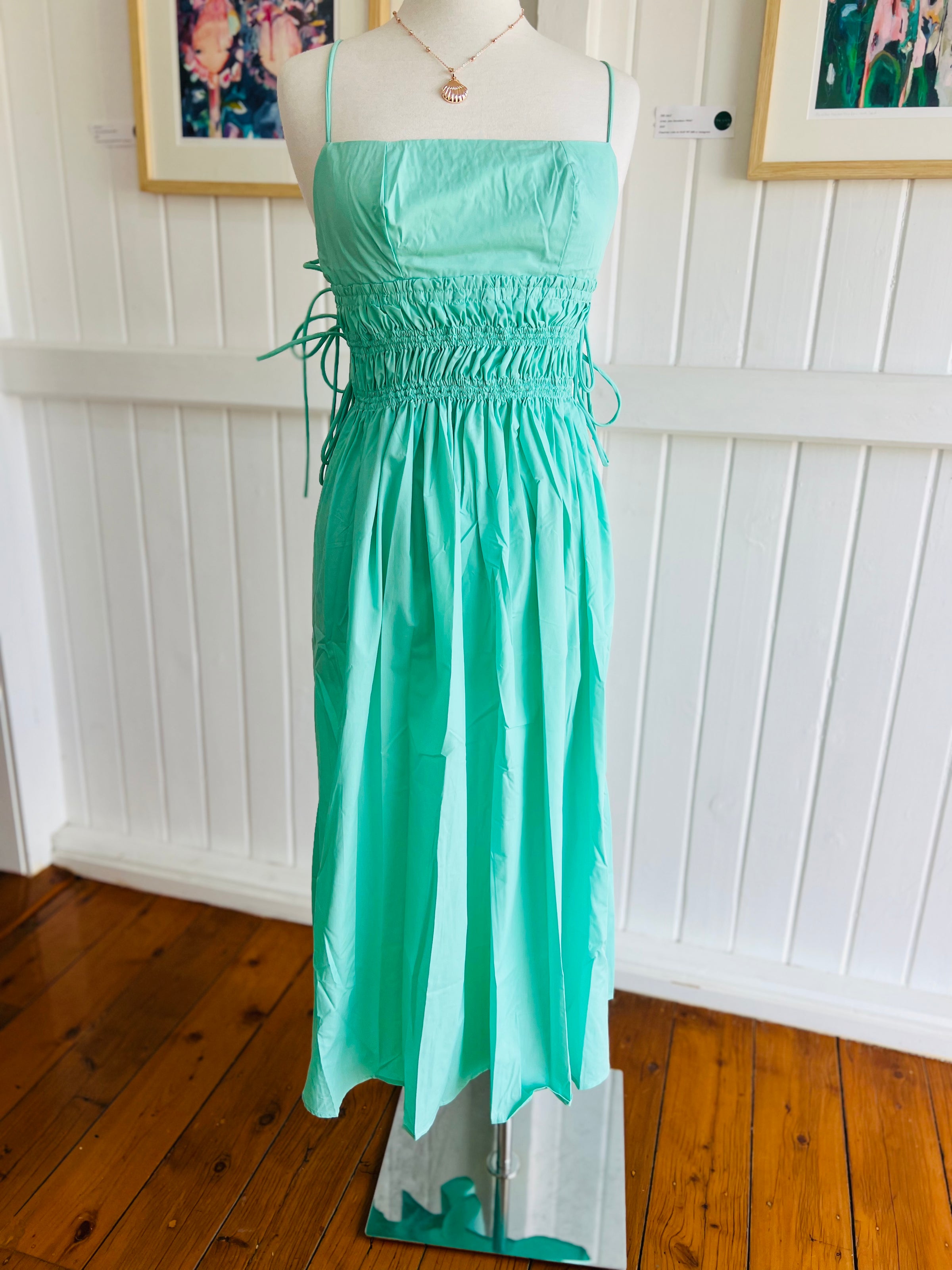 LILLY MAXI DRESS- AQUA BLUE