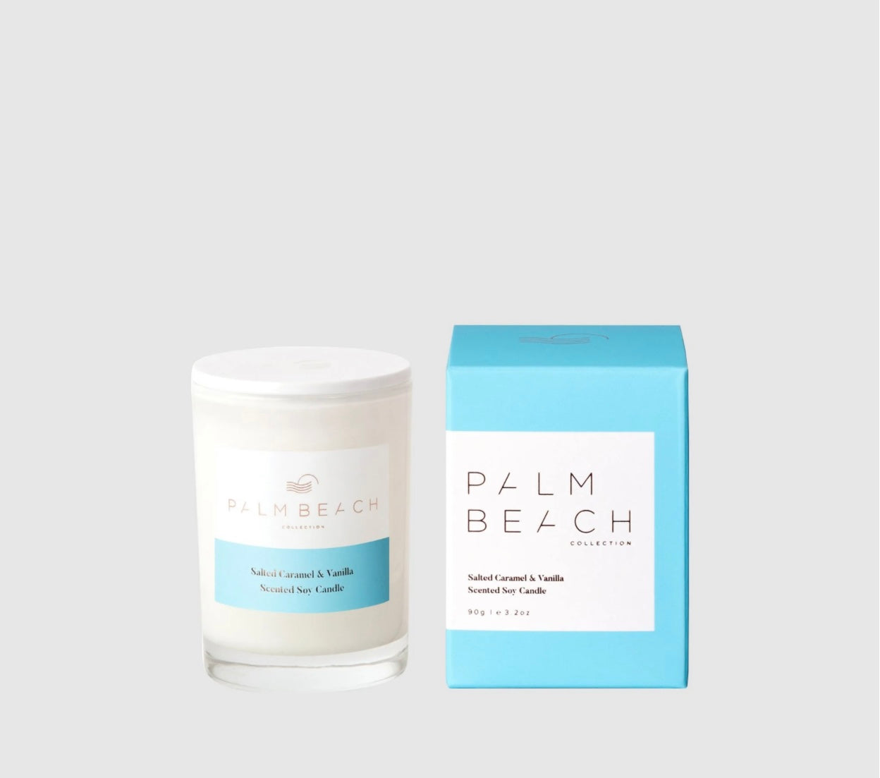 SALTED CARAMEL
& VANILLA MINI SCENTED CANDLE 90G