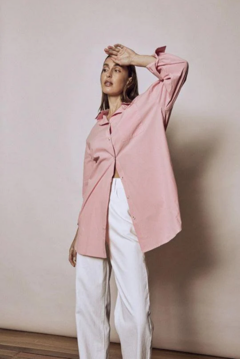 WILLA SHIRT DRESS- PINK