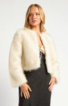 WILLOW FAUX FUR COAT- IVORY