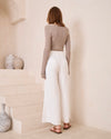 GEORGIE WIDE LEG PANTS- WHITE