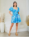 ESTELLE MINI DRESS- BLUE