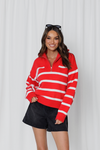 BERKLEY SWEATER- SCARLET RED