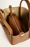 NAOMI HANDLE BAG- CARAMEL