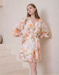 ALTHEA BELTED FLORAL DRESS