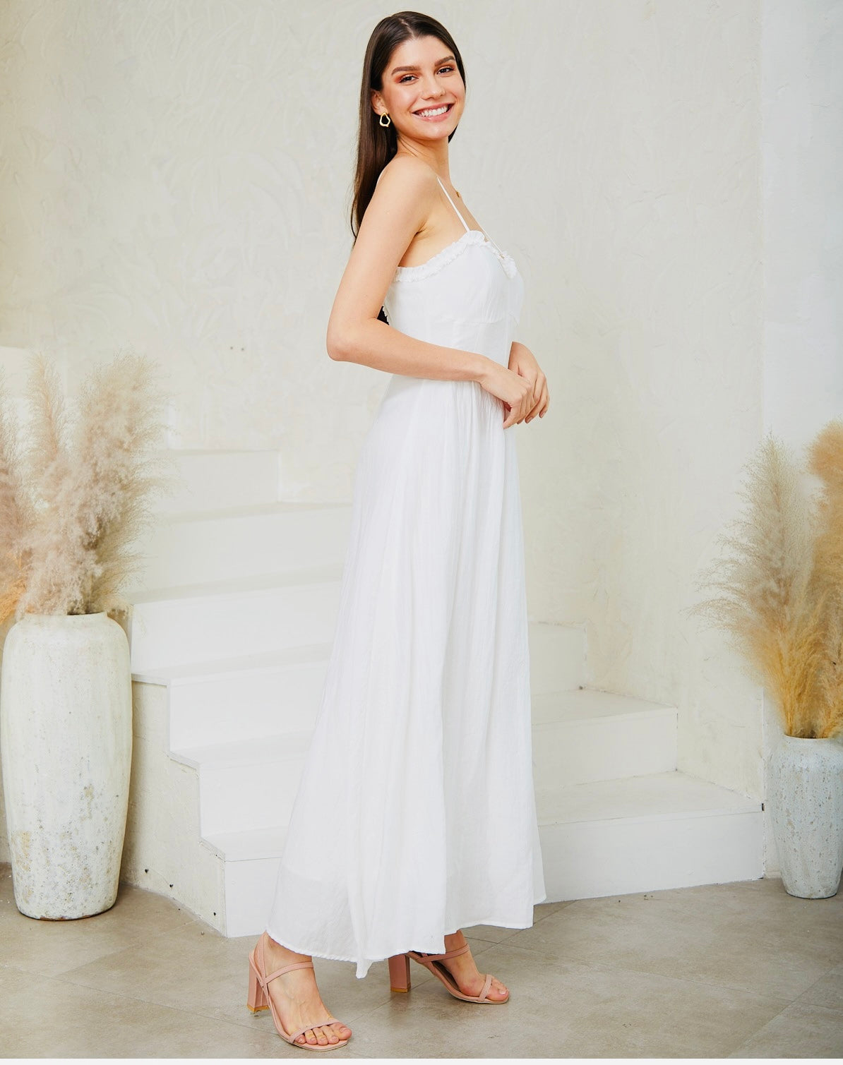 ZENDAYA MIDI DRESS- WHITE