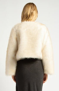 WILLOW FAUX FUR COAT- IVORY