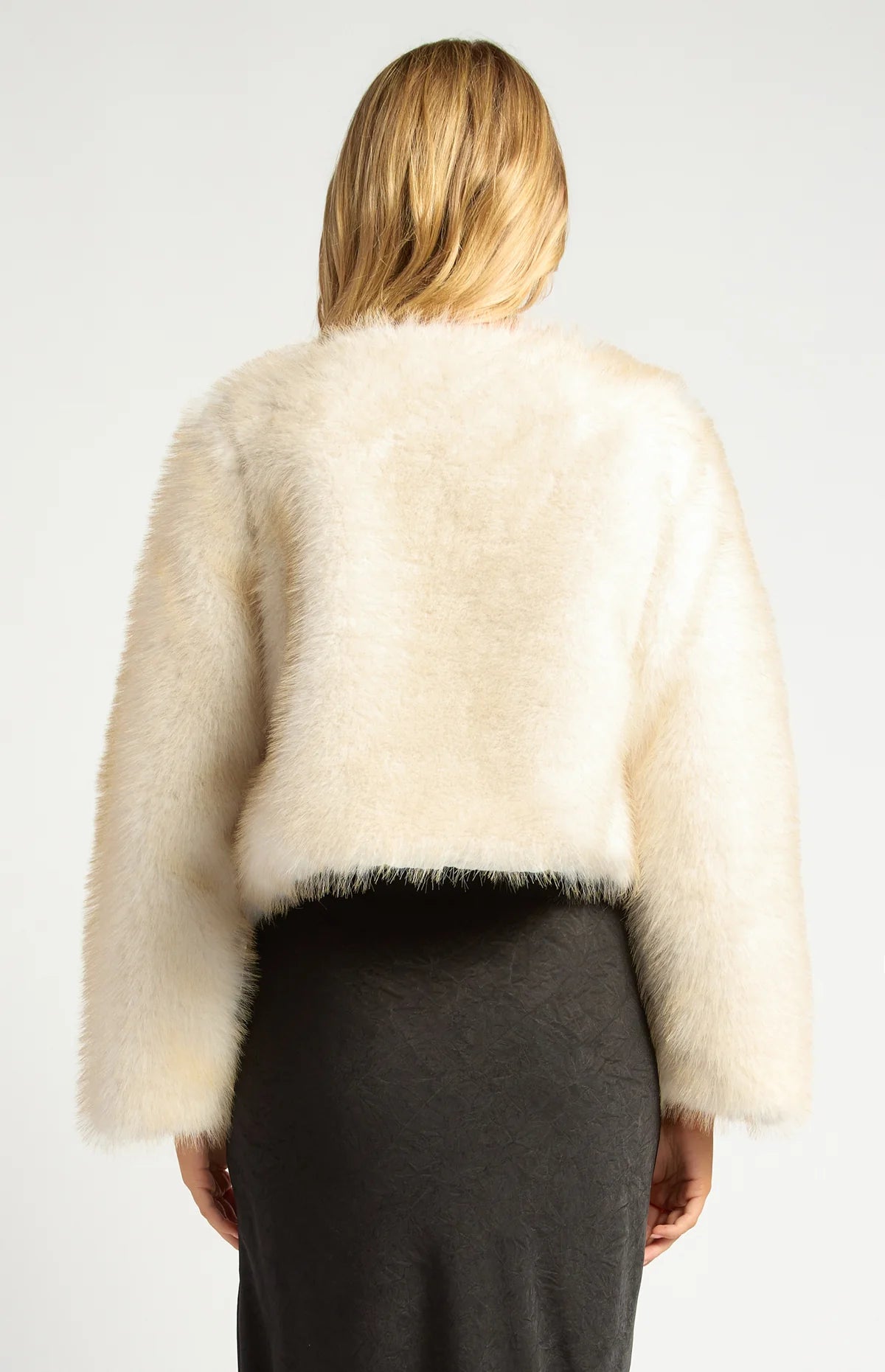 WILLOW FAUX FUR COAT- IVORY
